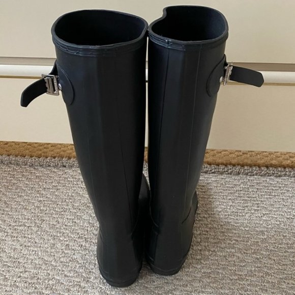 Hunter Women's Original Tall Rain Boots Black 9 - Picture 7 of 14